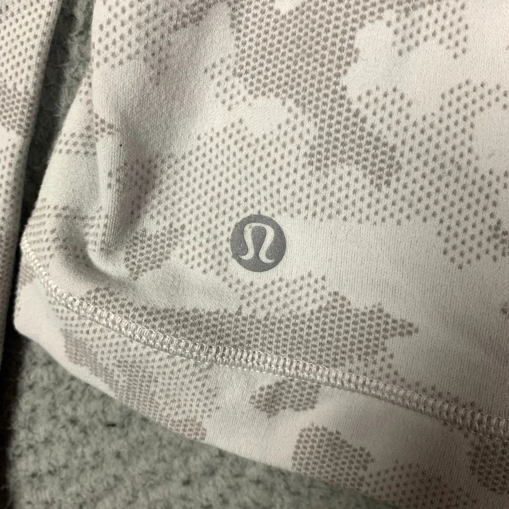 Lululemon Its Rulu Shirt Women's 6 Vapor Gull Grey Camo Jacquard Long Sleeve Run - Picture 4 of 9